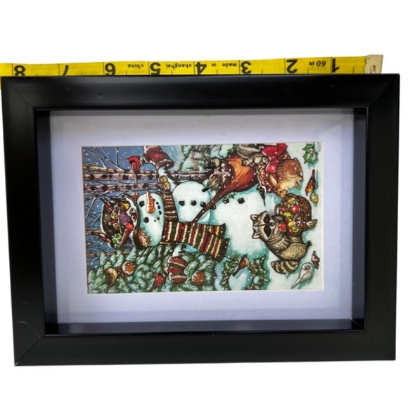 🌸6/$20🌸 Snowman Print in Black Frame - Picture 12 of 15
